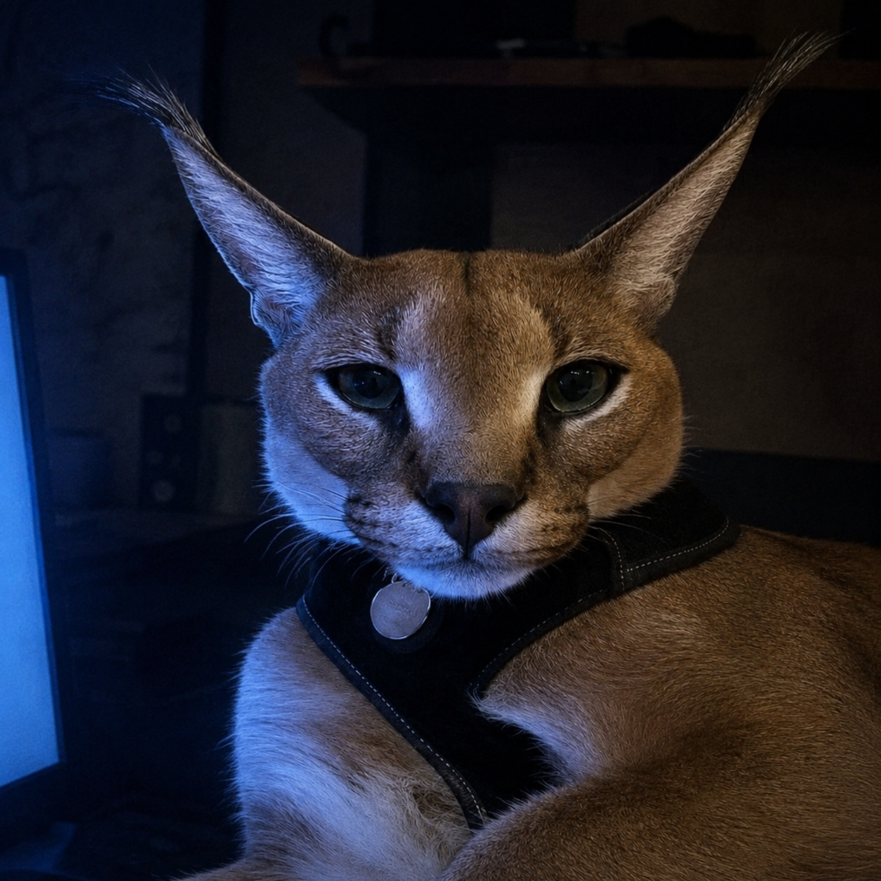 Hecker lit by a screen
